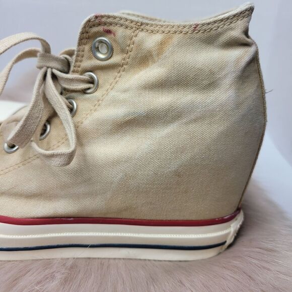 Converse Chuck Taylor All Star Lux Mid Hidden Wedge Sneaker Shoes Size8 - Picture 4 of 12